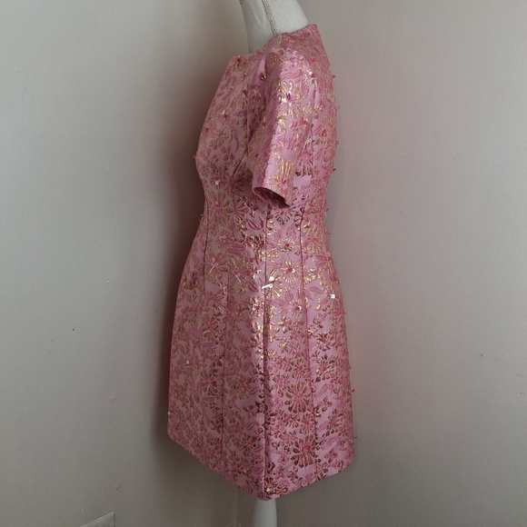 Catchall Astrid Frozen Berry Jacquard Floral Mini Dress Size Small NWT - Picture 11 of 14